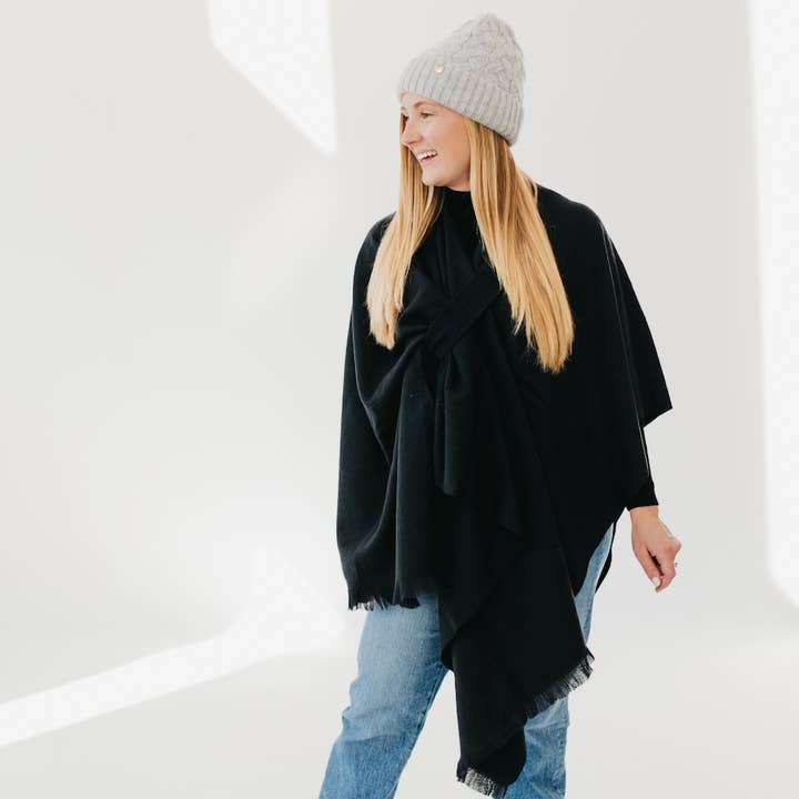 Pretty Simple - Wholesale Poncho - Women's - Solid Rylee Poncho