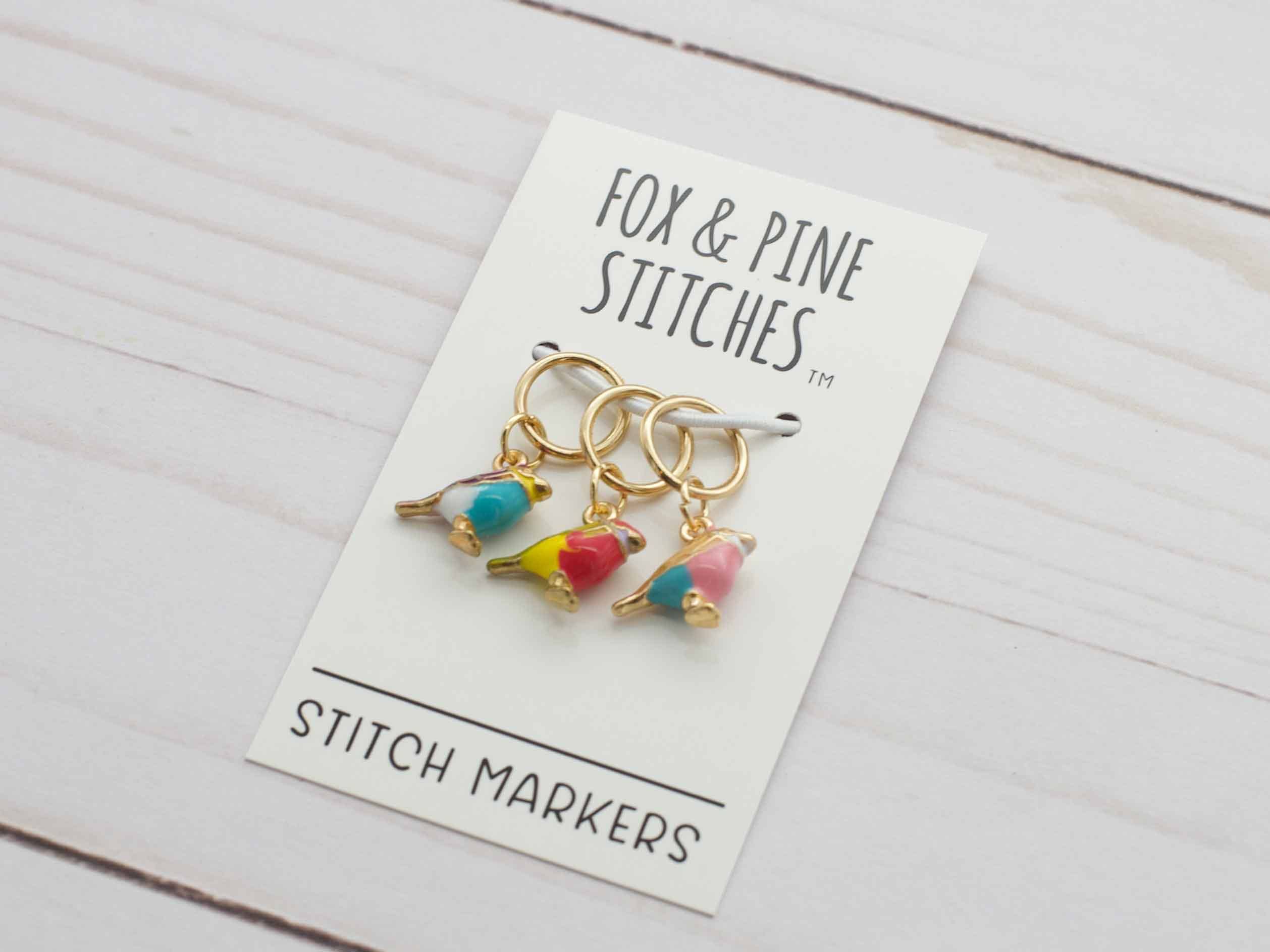 Fox & Pine Stitches - Wholesale Knitting/Crochet Supplies - Colorful Birds | Stitch Markers1