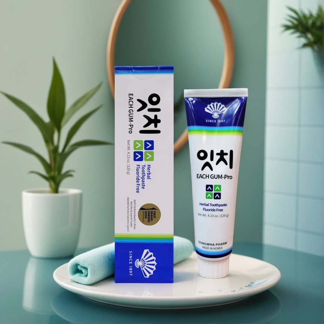 KPurity - Vente Dentifrices - Dentifrice Herbal Gum-Pro Deep Clean avec 3 ingrédients à base de plantes - Camomille, Myrrhe, Ratanhia - Sans fluor, 120g