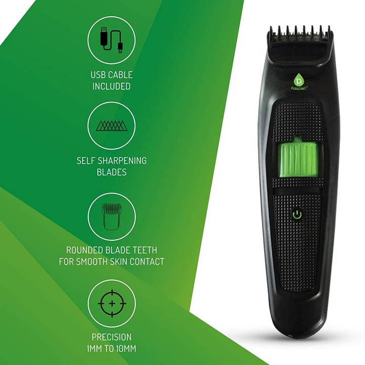 Pursonic – Barbeador elétrico - Homem por atacado – Aparador de barba, bigode e corpo USB recarregável3