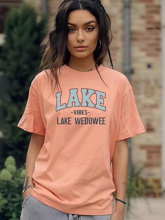 Custom Comfort Color Lake Vibes with lake name for wholesale by Julie Jersey Designs