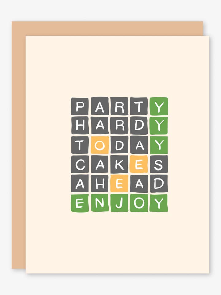 Wordle Enthusiast Birthday Card for wholesale by Stacey O'Nary
