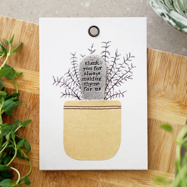 'Thank you for Always Making Thyme For Me/Us' Plant Marker for wholesale by Kutuu