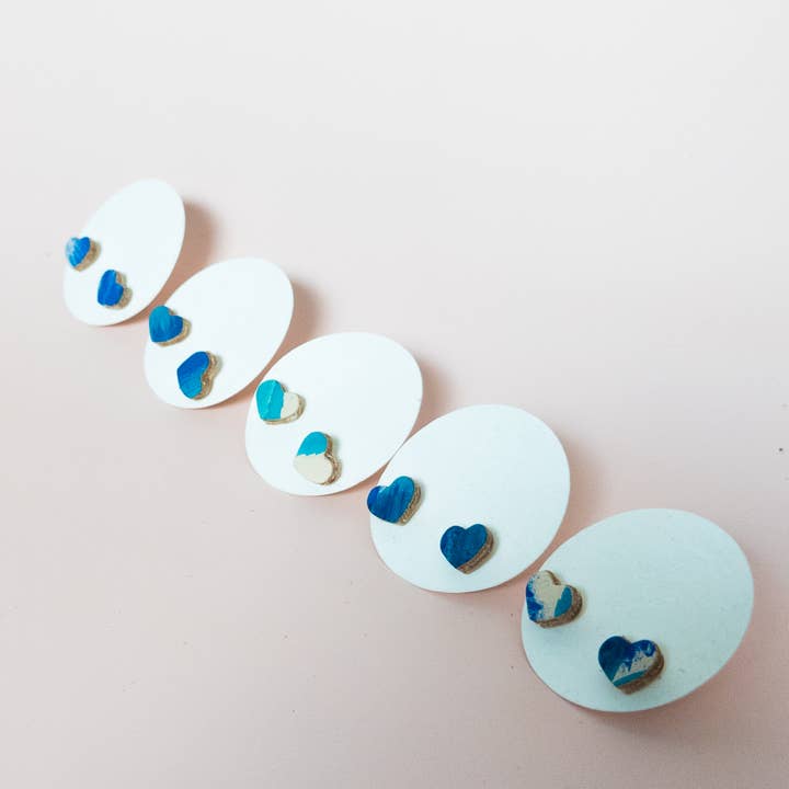 Tori Lo Designs - Wholesale Stud/Post Earrings - Heart Leather Stud Earrings - Multiple Colours