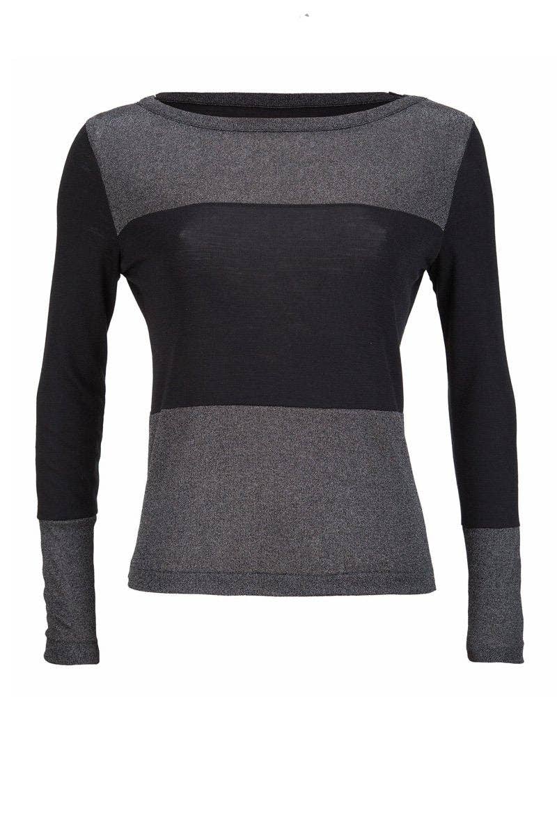 Negro Penelope Barchetta - Wool and Silk with lurex fabric for wholesale on Faire1