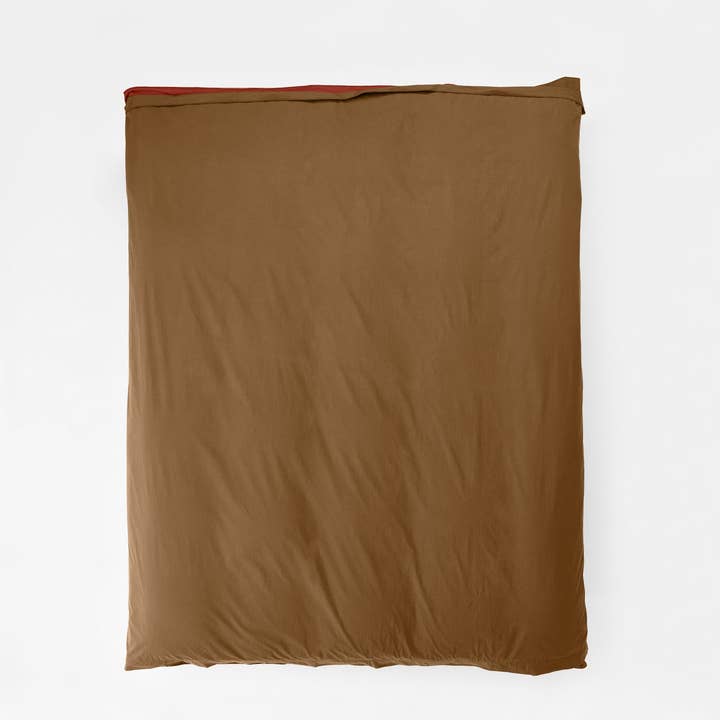 SUTRAM - Wholesale Duvet Cover - Duvet Cover in BI COLOUR Carob and Ochre Red