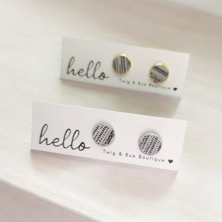 Twig & Rue boutique – Brincos de pino por atacado – Alças de botão em couro | Coleção de padrões7