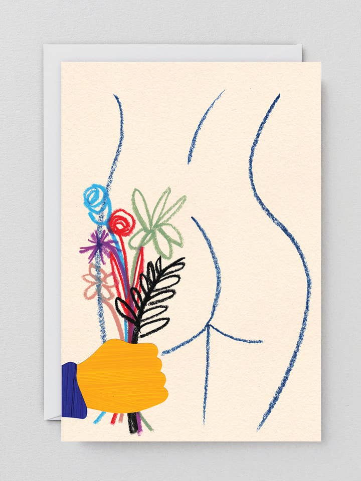 Got Your Ass Some More Flowers Art Card for wholesale by Wrap (US duties paid)