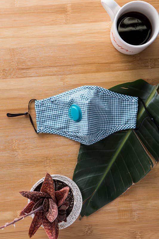 Leto Accessories - Wholesale Protective Face Mask/Shield - Checkered Mask With Colored Filter0