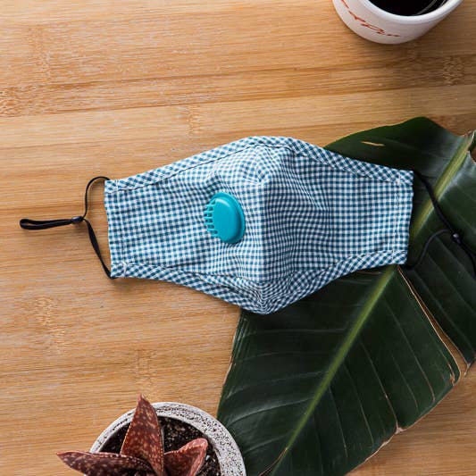 Leto Accessories - Wholesale Protective Face Mask/Shield - Checkered Mask With Colored Filter