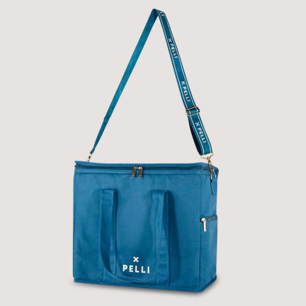 Chill Homie Crossbody -  Canvas Large Cooler Bag with Shoulder Strap in Dark Teal Blue for wholesale on Faire2