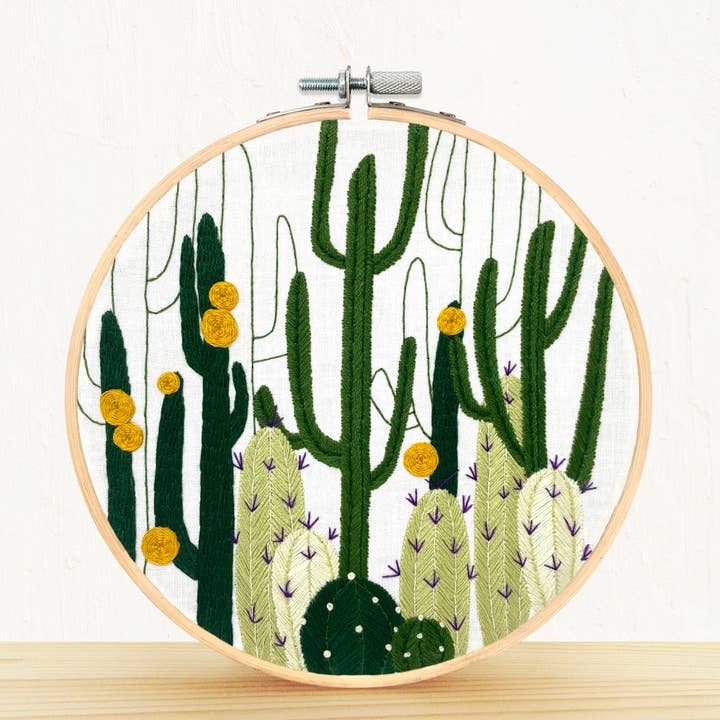 Embroidery and Sage - Wholesale Embroidery/Cross Stitch Supplies - Cactus Bloom - embroidery kit