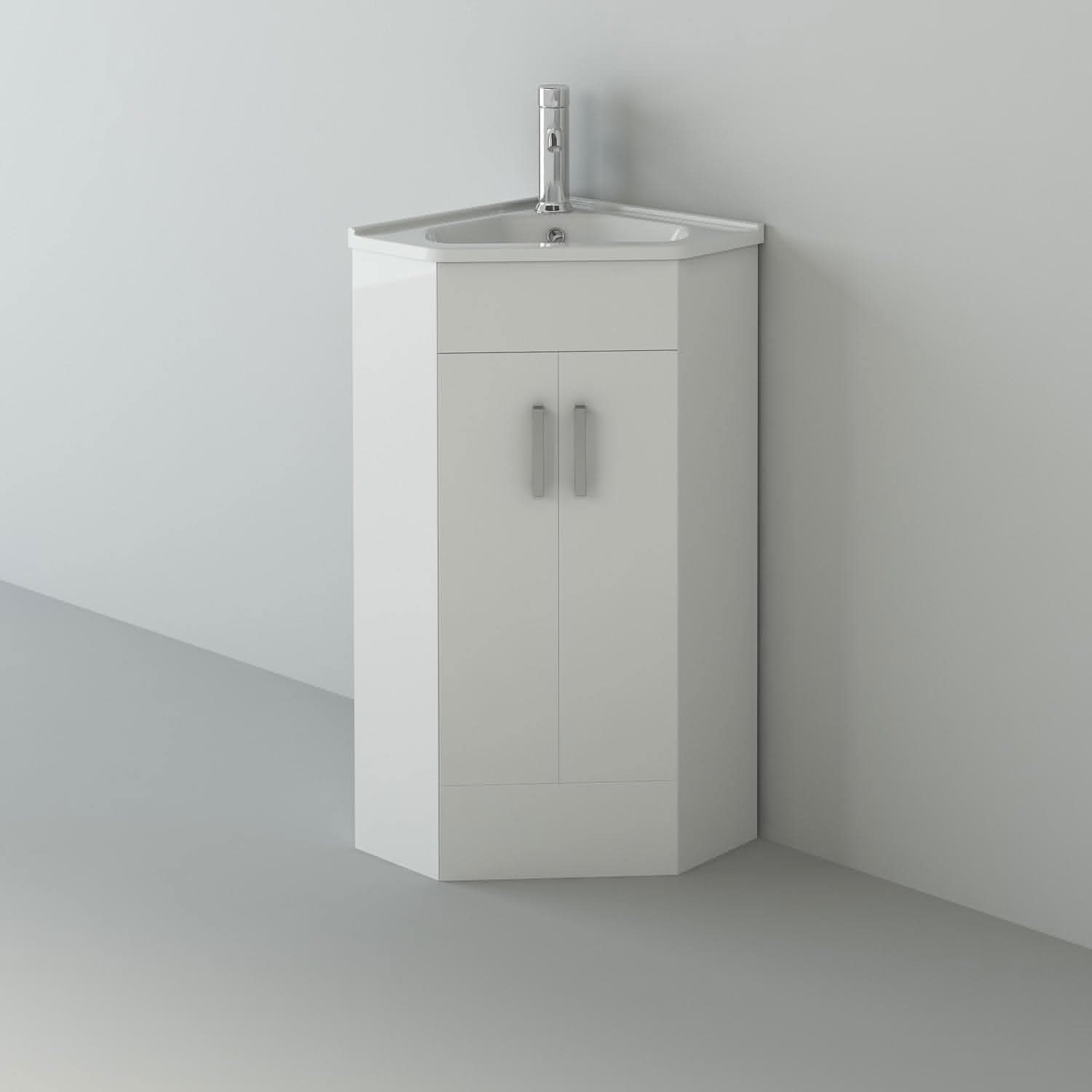 Bathroom4Less – wholesale Cabinet – Krona Corner Cloakroom Vanity Unit and basin - 400mm Wide2