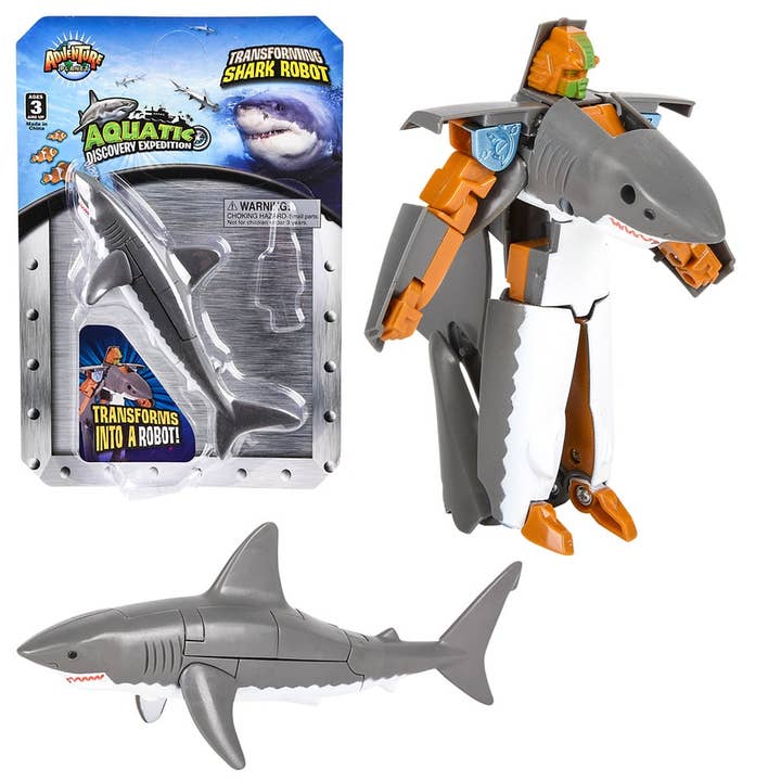 La Luna Bella - Toys - Vente Jouet classique – enfant - Jouets pour enfants GREAT WHITE SHARK ROBOT ACTION FIGURE LLB