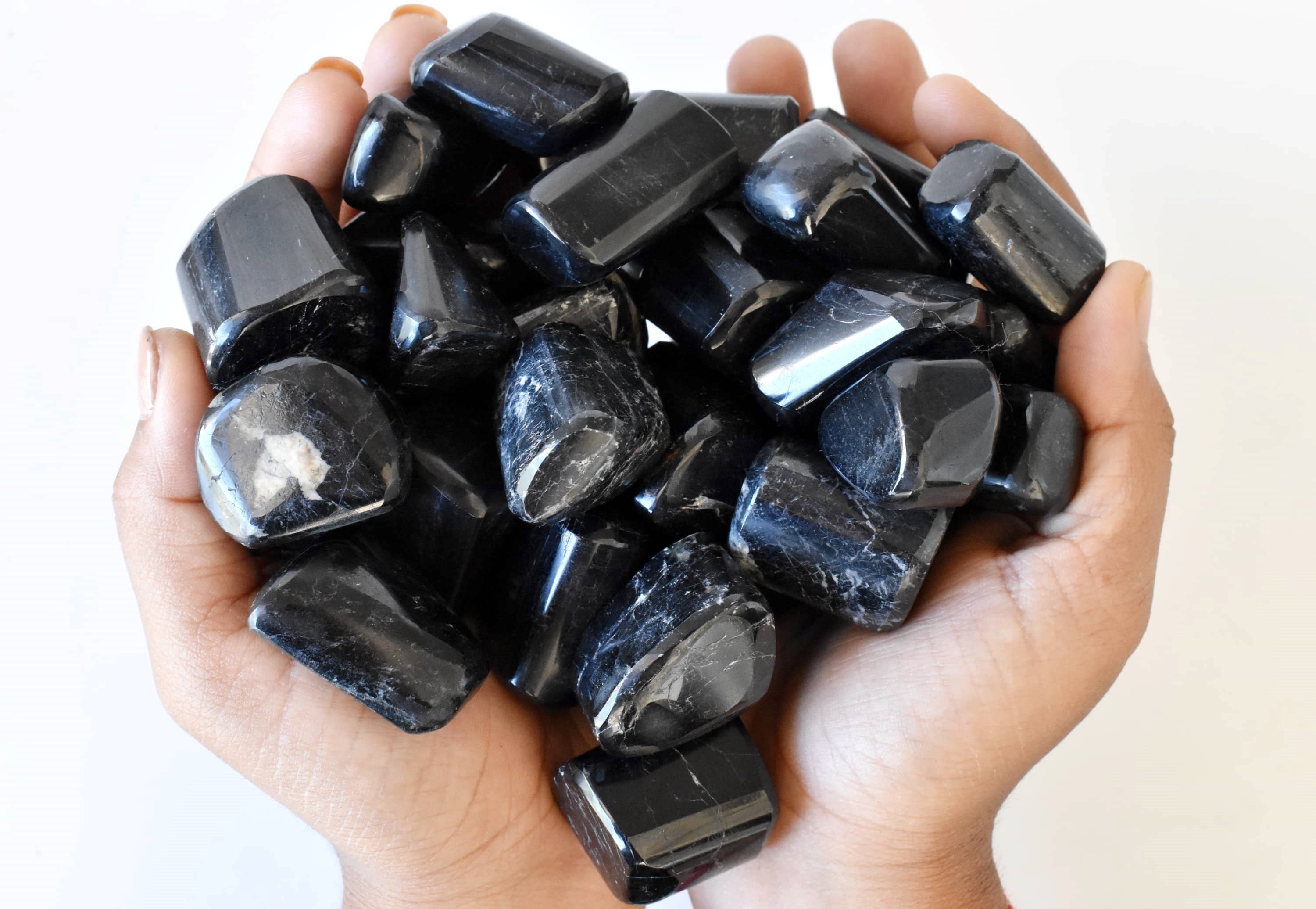 Soothing Crystals - Wholesale Spiritual Stone/Crystal - Black Tourmaline Tumbled Stones Healing Stones 100G to 1KG7