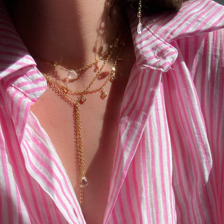 Gold SPARKLY NECKLACE for wholesale on Faire3