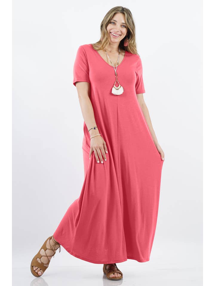 42POPS - Wholesale Dress - Women's - ",,..._ Plus size Maxi Dress As Shown