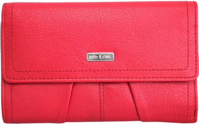 hide & chic – Engroshandel Tegnebog - Dame – RFID pung i fuldnarvet koskindslæder. Sort, brun, blå eller rød. Stil nr. 21004 Hide & Chic14