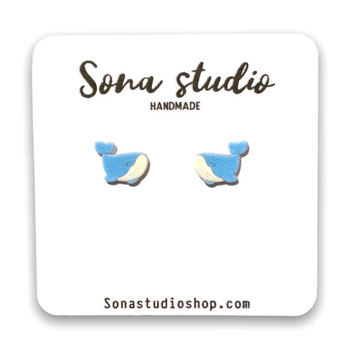 Whale Whale Whale Earrings for wholesale by Sona Studio