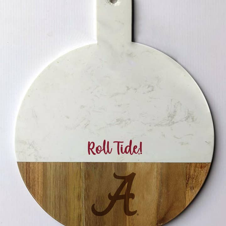Alabama Spirt Marble and Wood Charcuterie for wholesale by Valiant Gifts Inc