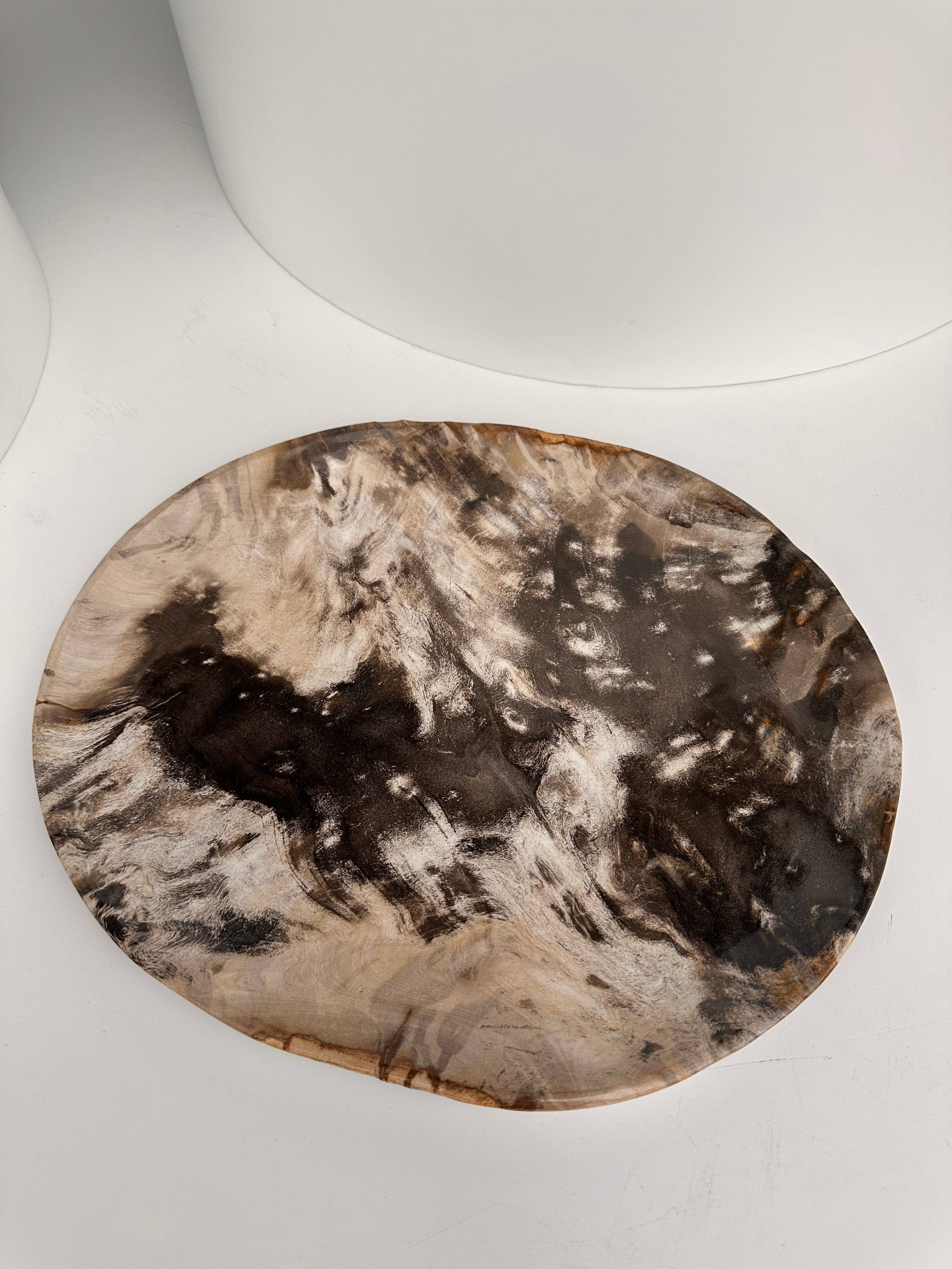 Office Objets - Vente Assiettes/plats/bols de décoration - Très grand vide poche ou plat en bois pétrifié16