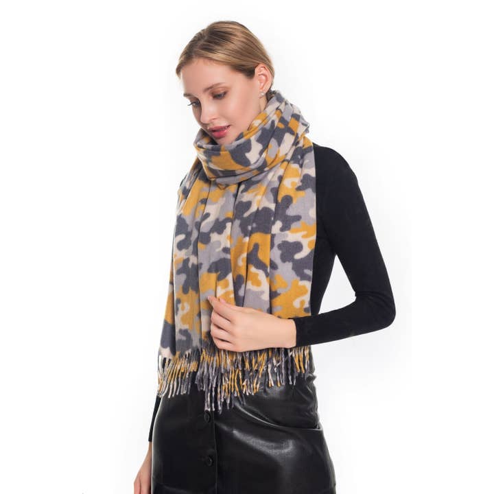 Womens Camo printed Scarf for wholesale by song and sol