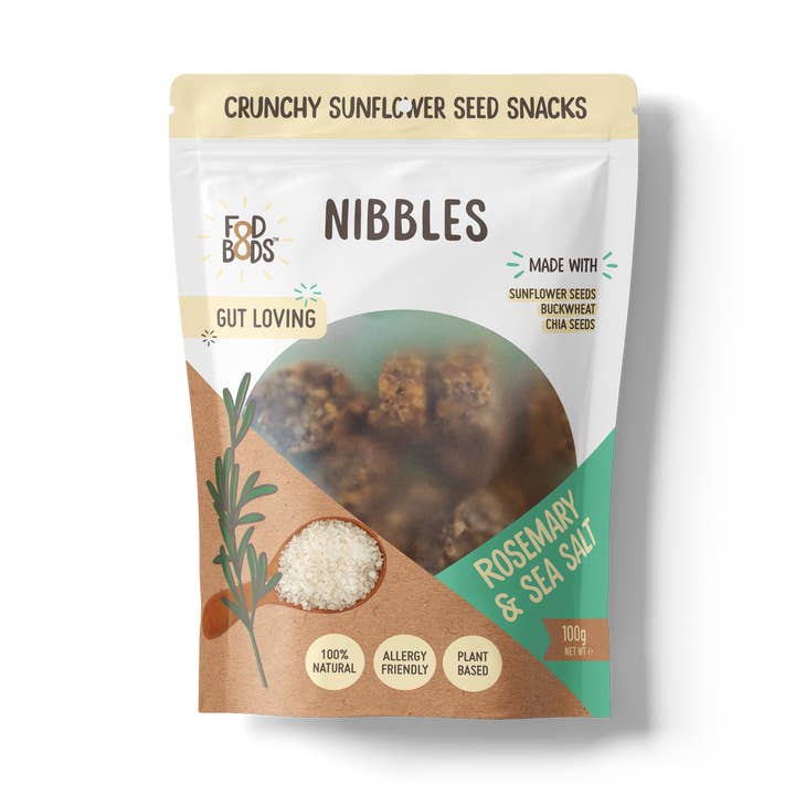 Fodbod Nibbles – Rosemary Sea Salt – 100g for wholesale by Fodbods