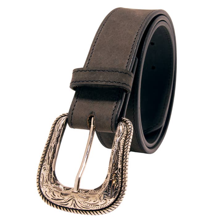Western Express - Wholesale Belt - Unisex - Barbed Wire Top Grain Leather Belt4