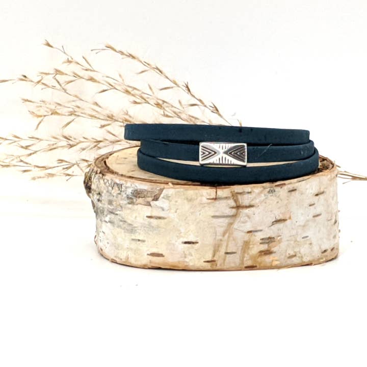 Aztec Bar - Triple Wrap Cork Bracelet for wholesale by Elisabetta Studio
