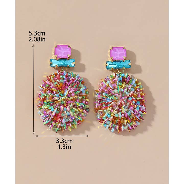 Blossom bijoux - Vendita all'ingrosso Orecchini pendenti - Orecchini a perno con strass 25PEBOL0193