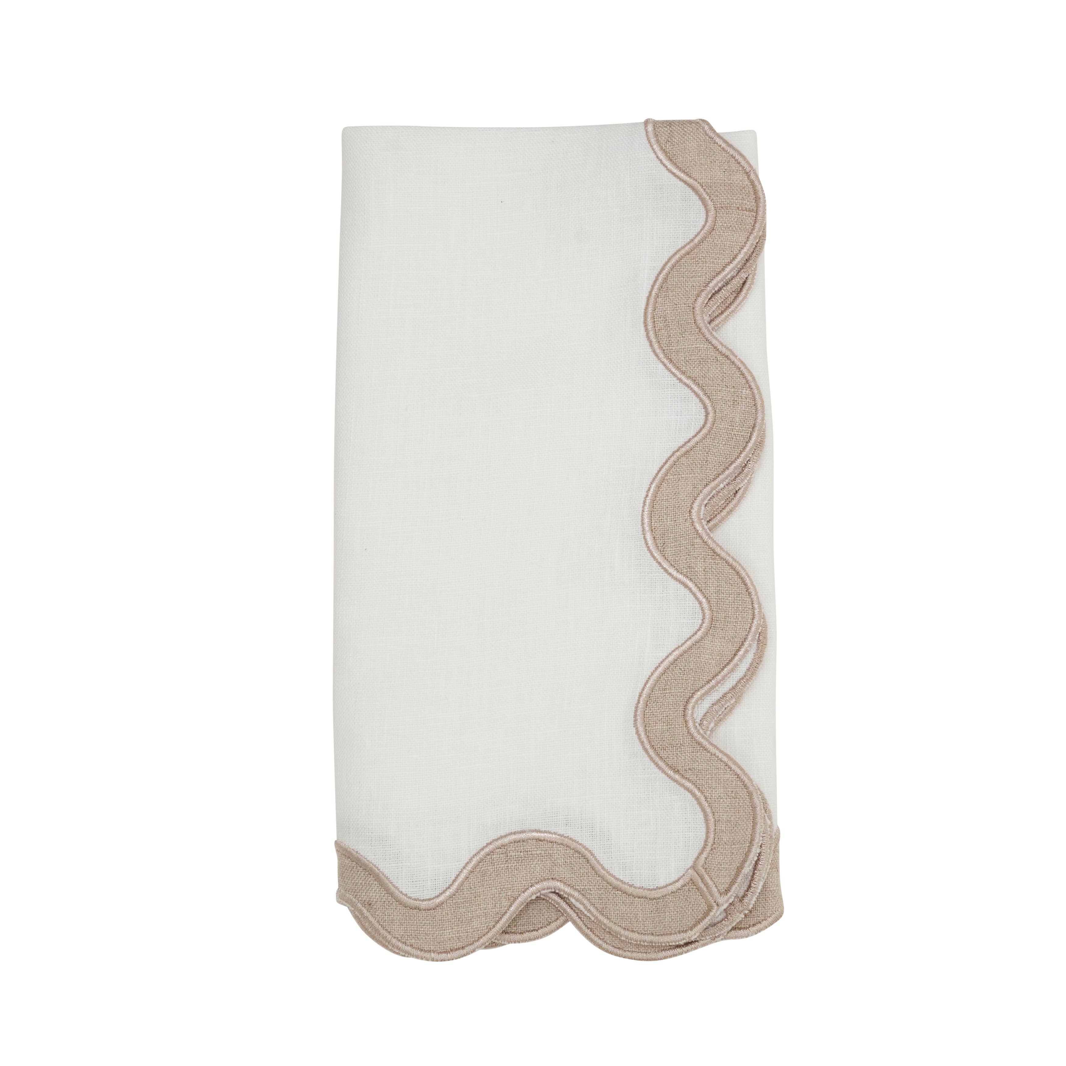 Saro Lifestyle – wholesale Dinner & cloth napkin – Linen Ric-Rac Border Dinner Napkin18