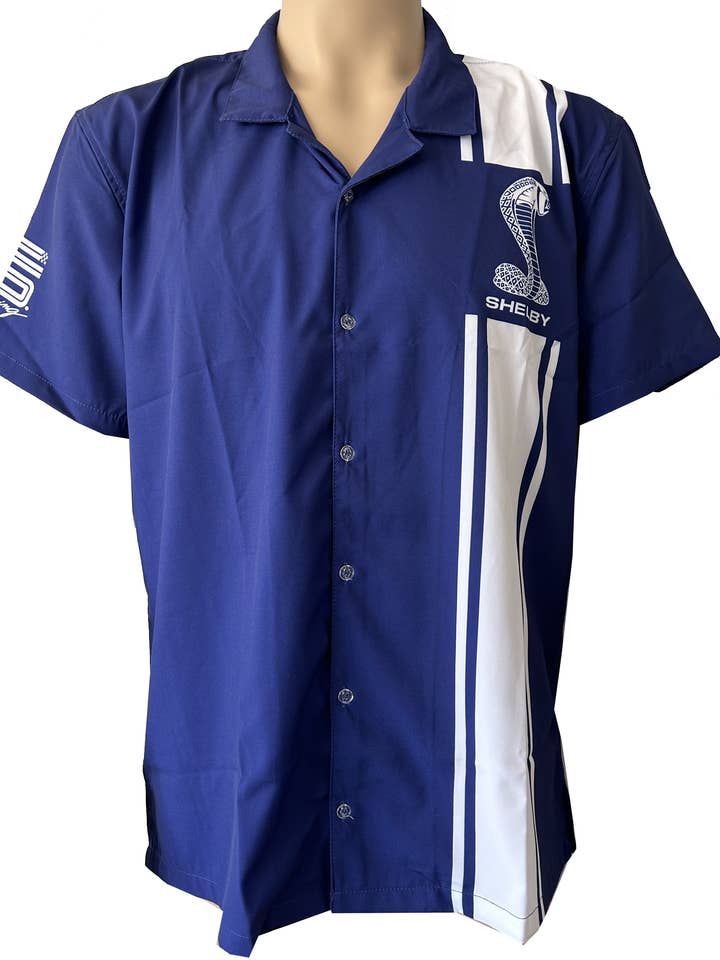 Camisa de Campo com Risca Shelby Cobra - Azul Todos os Tamanhos por atacado de Lowsportgeaar