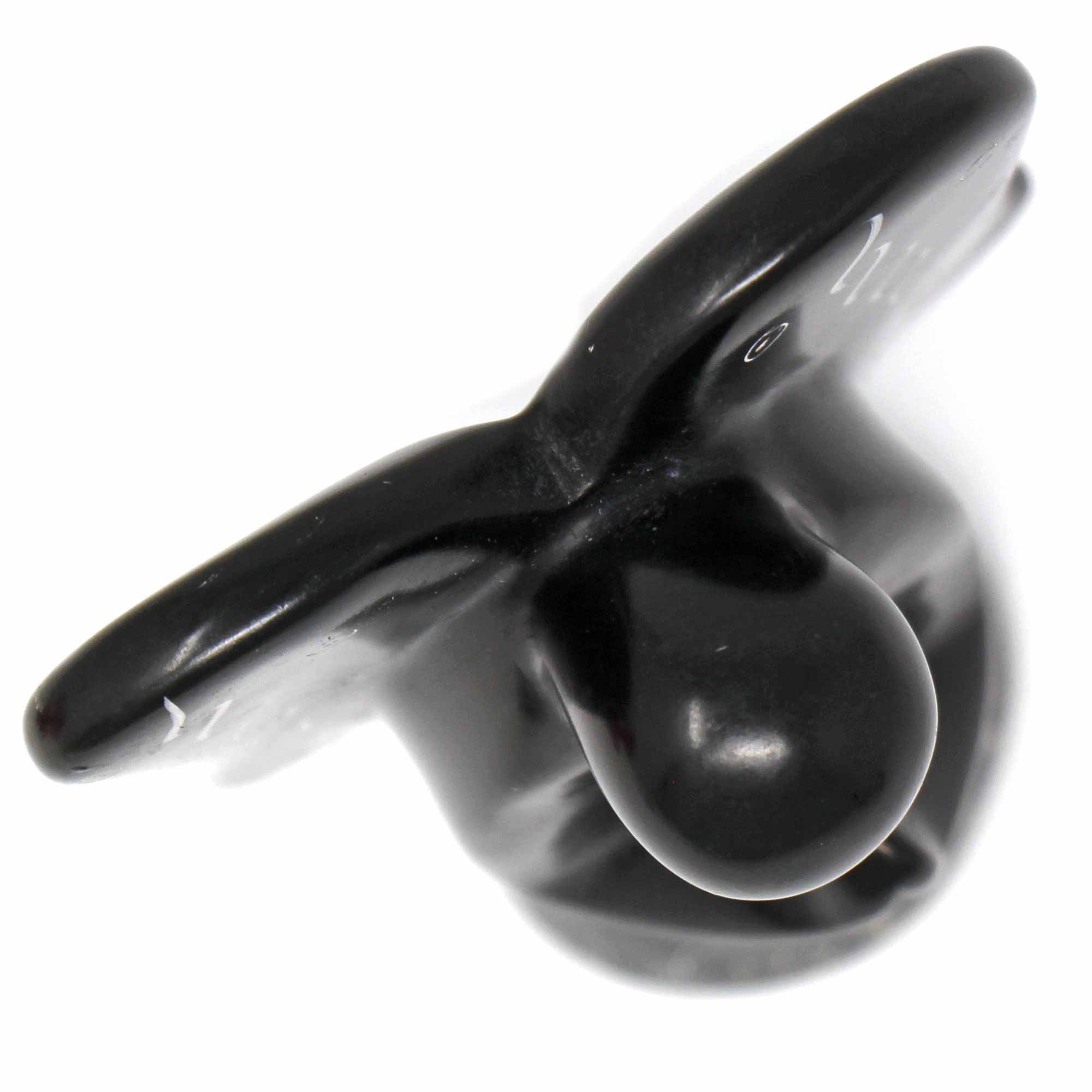 Global Crafts – Großhandel Skulptur – Speckstein-Engel-Skulptur, schwarzes Finish mit Ätz-Design3