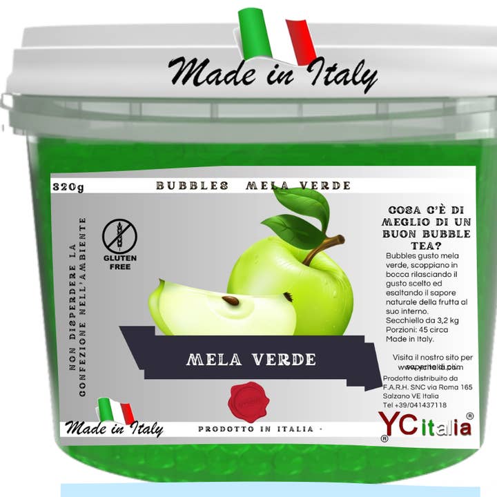 Burbujas de manzana verde 3.2 kg para venta al por mayor de Bubble tea YcItalia