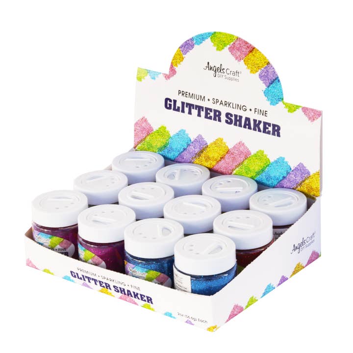 Angels Craft – wholesale Glitter – Glitter Shakers 12-ct in 5 Asstd. Metallic Colors