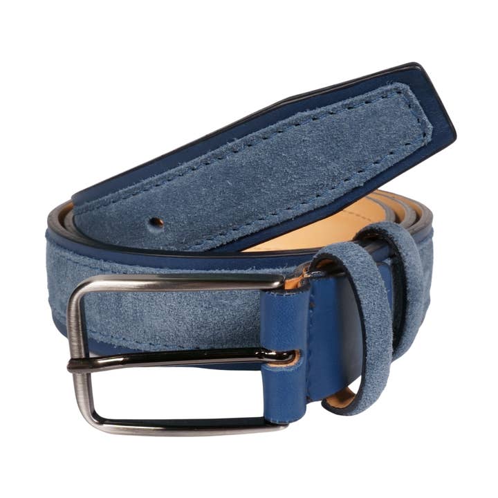 Blauer Sportgürtel und Zuckerpapier aus Veloursleder für den Großhandel von Tailorbelt