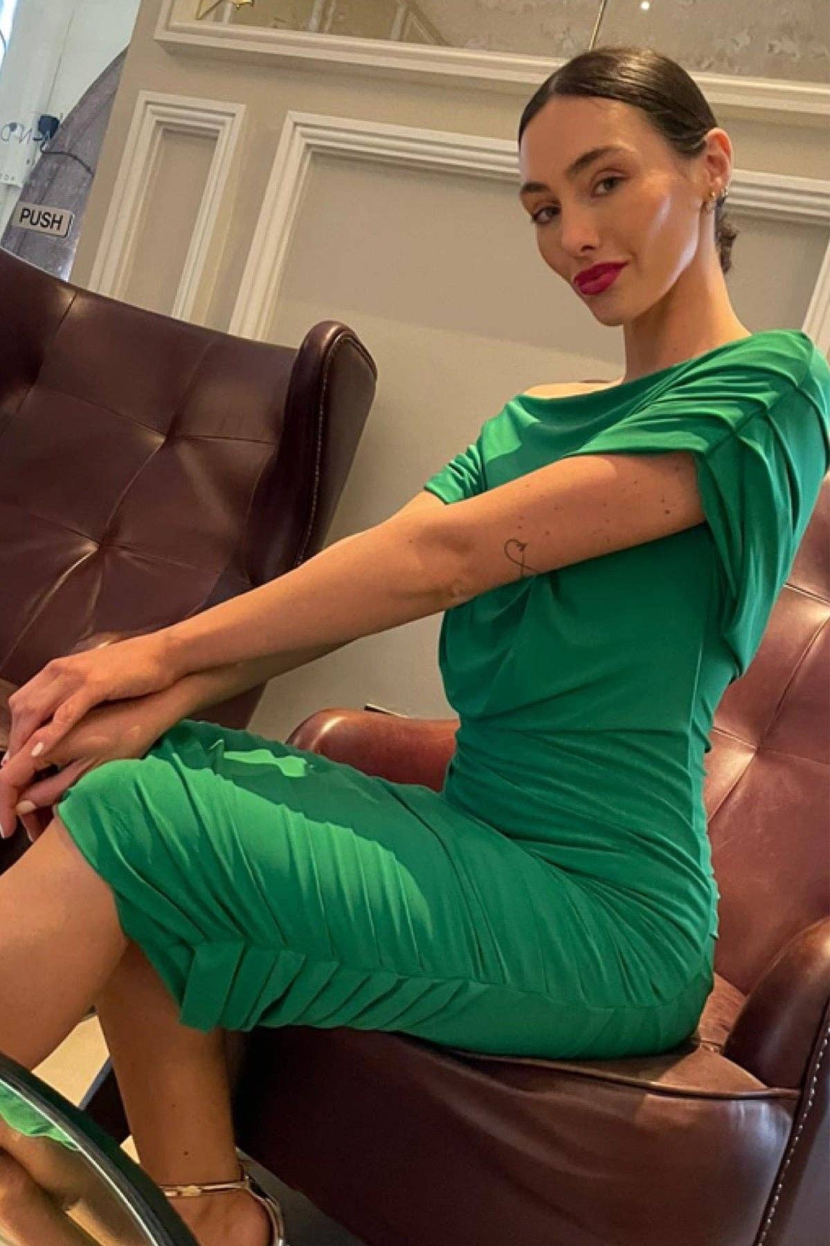 Atom Label – wholesale Klänning - Dam – LAGRA Oxygen-klänning i smaragdgrönt0