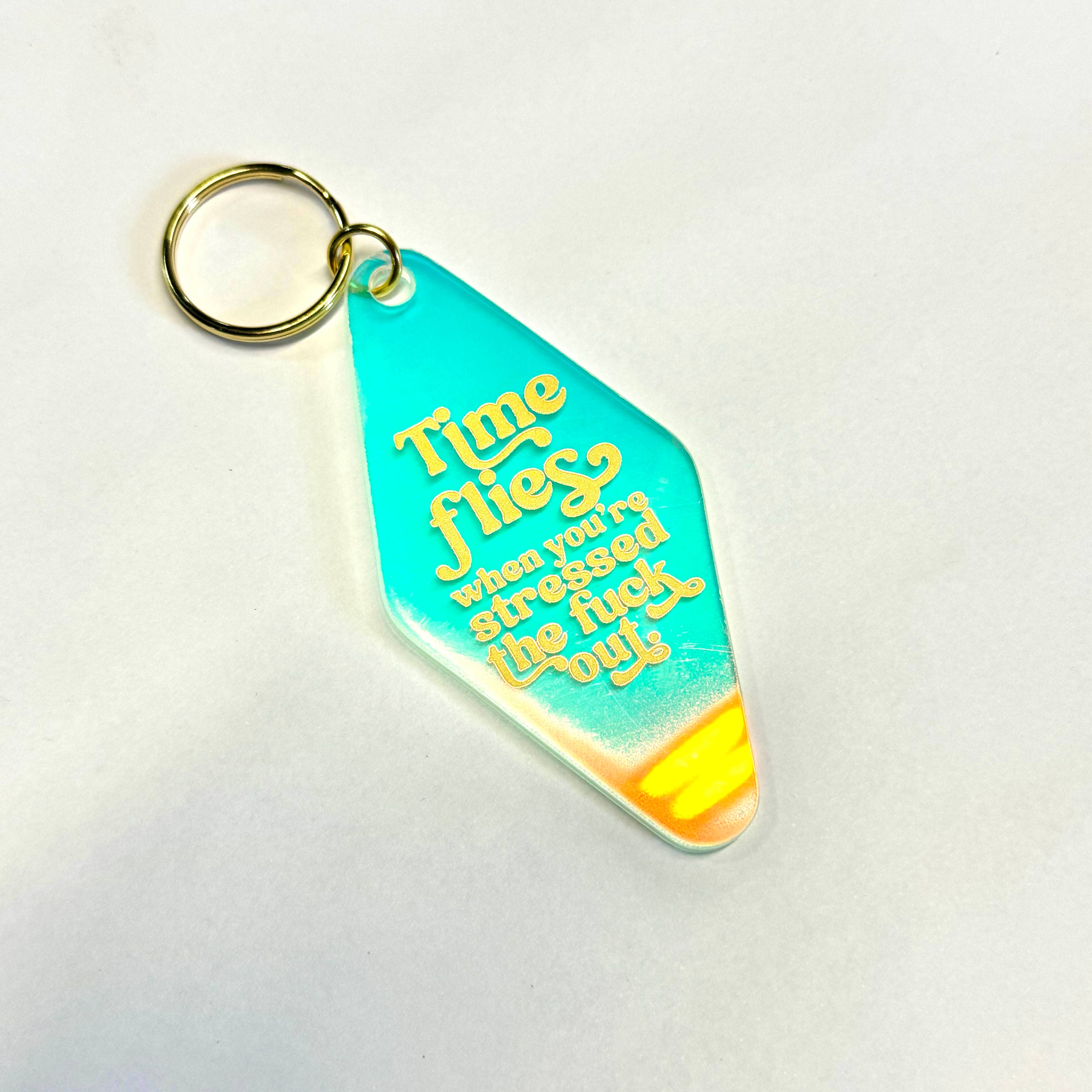 BOBBYK - Wholesale Keychain – Unisex - Time Flies When You're Stressed The Fuck Out Keychain