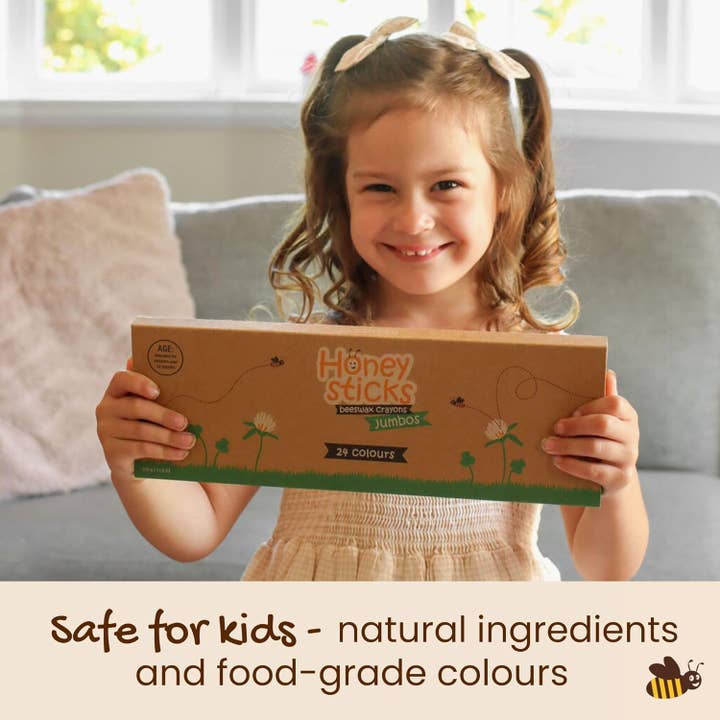 Honeysticks - Wholesale Crayons - Kids & Baby - Honeysticks Jumbo Crayons (24 Pk) - 100% Pure Beeswax Crayon