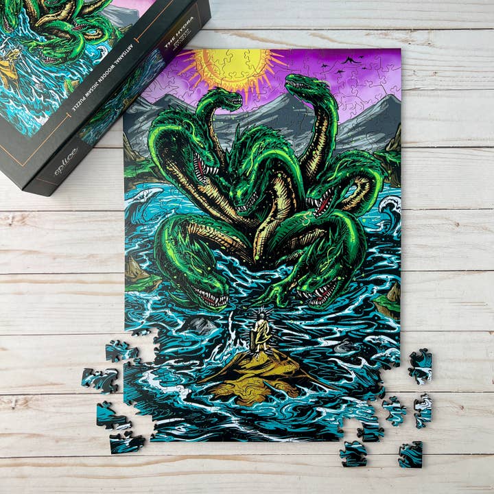 The Hydra Wooden Jigsaw Puzzles 250 Piece (11.2" x 15.9") for wholesale by Splice Puzzles