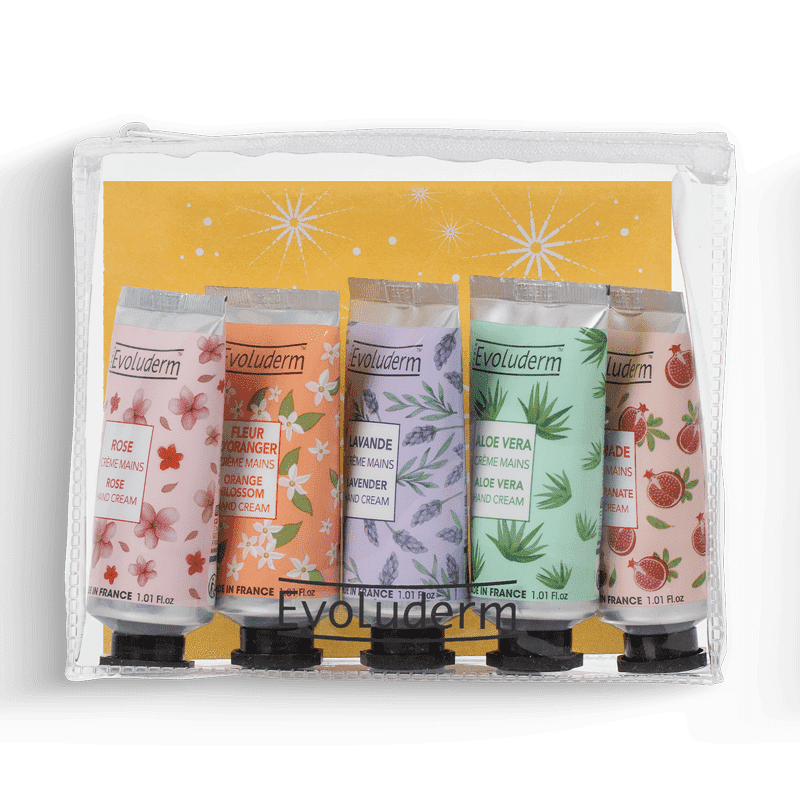 Evoluderm - Vendita all'ingrosso Crema/lozione mani - Set da 5 creme mani gourmet - idea regalo1
