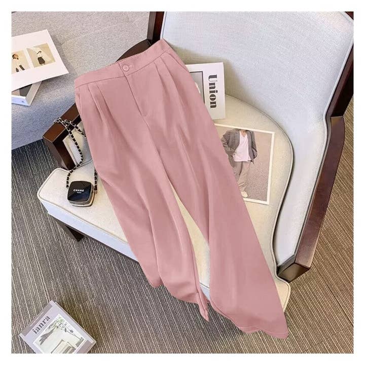 Plush Looks - Wholesale Suit Set - Women's - Solid Color Suit Jacket And Pants Set8