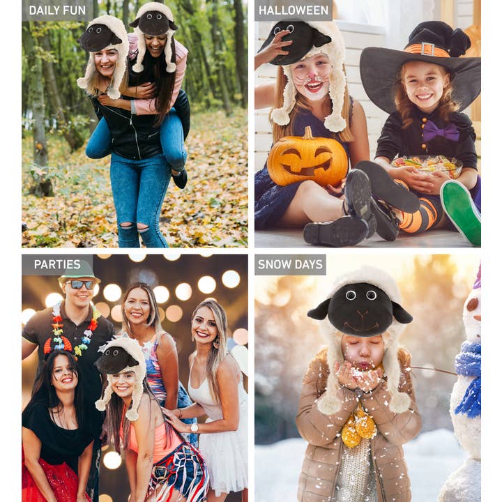 Cota Global - Wholesale Kids Hat - Kids - Super Soft Plush Hat - Black Nose Sheep2