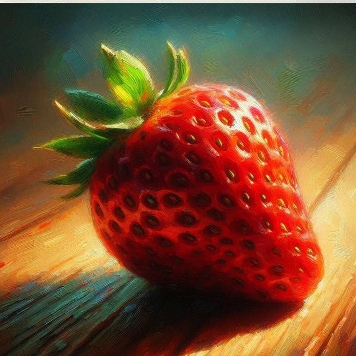 Aimant de réfrigérateur fraise - article à thème fruit rouge à bas prix pour la vente par frostedgrey