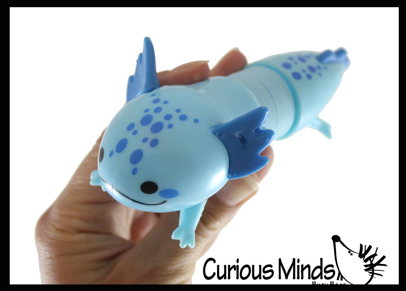 Curious Minds Toys – Brinquedo Fidget - Crianças por atacado – 1 Giro Axolotl Pull e Pop Snap Animal Expandindo Fidget8
