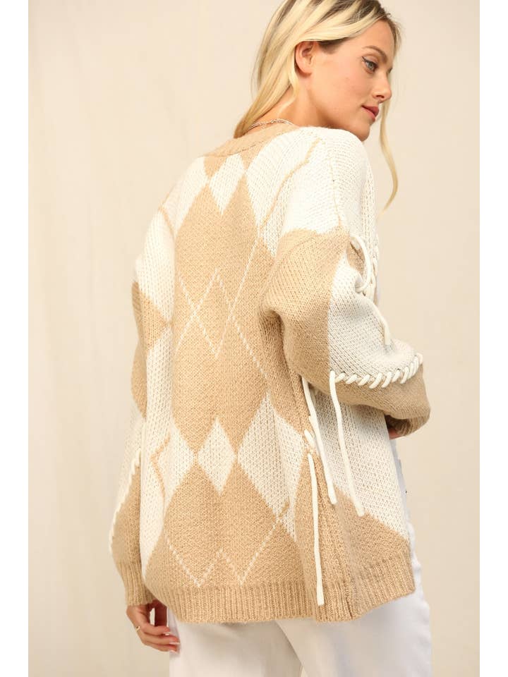 KyeMi - Wholesale Cardigan - Women's - Cuddle Up In A Chunky Knit Cardigan Sith Piecing13