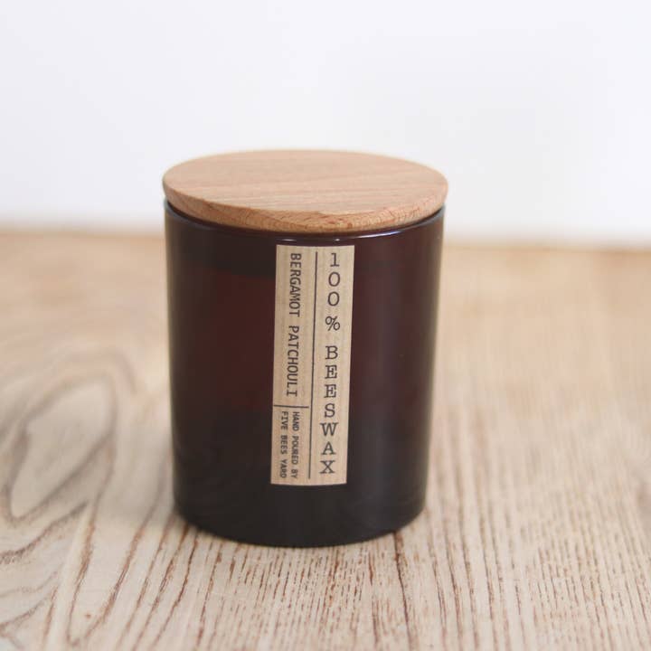 Five Bees Yard - Wholesale Jar/filled candle - Apothecary Glass Candle | Presentation Box Beeswax Candle5