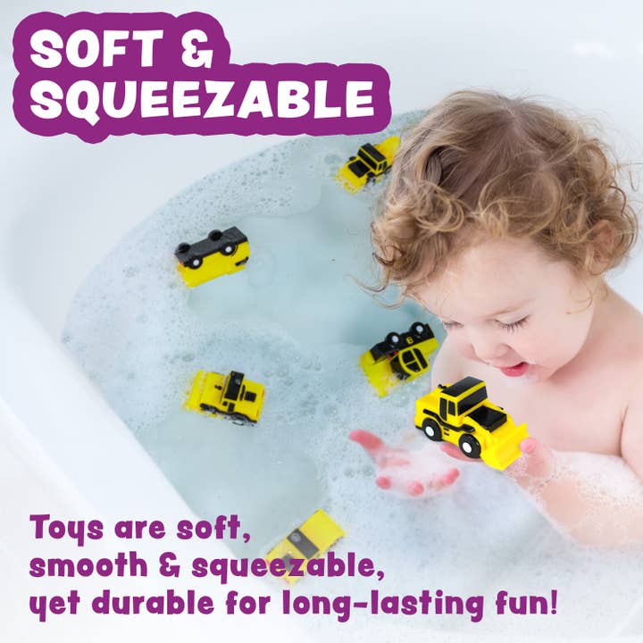 Tub Works LLC - Wholesale Bath Toy - Baby - Tub Works® Construction™ Trucks Mold Free Bath Toys, 6 Pack7