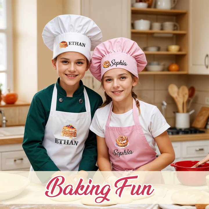 Gradzo - Wholesale Apron – Kids - Personalized Kids Chef Hat - Custom Kitchen Gear - Hotdogs1