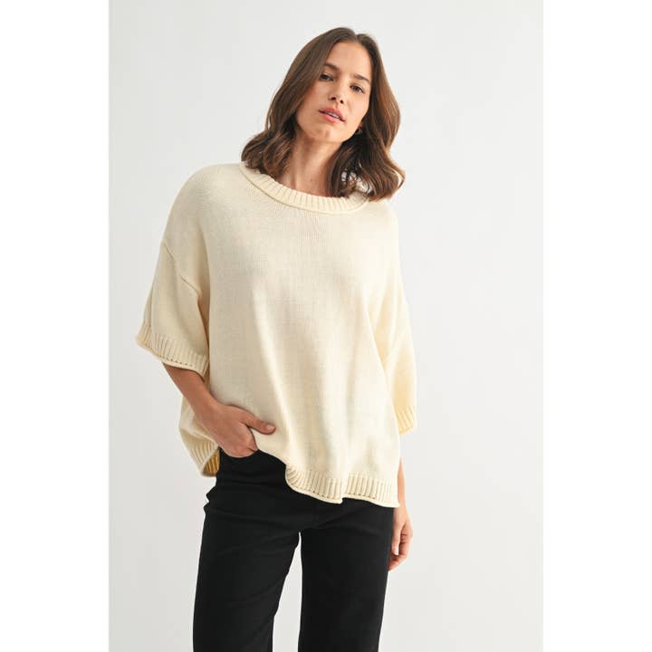 FUN2FUN - Wholesale Knit Sweater - Women's - BOXY CROP SWEATER4